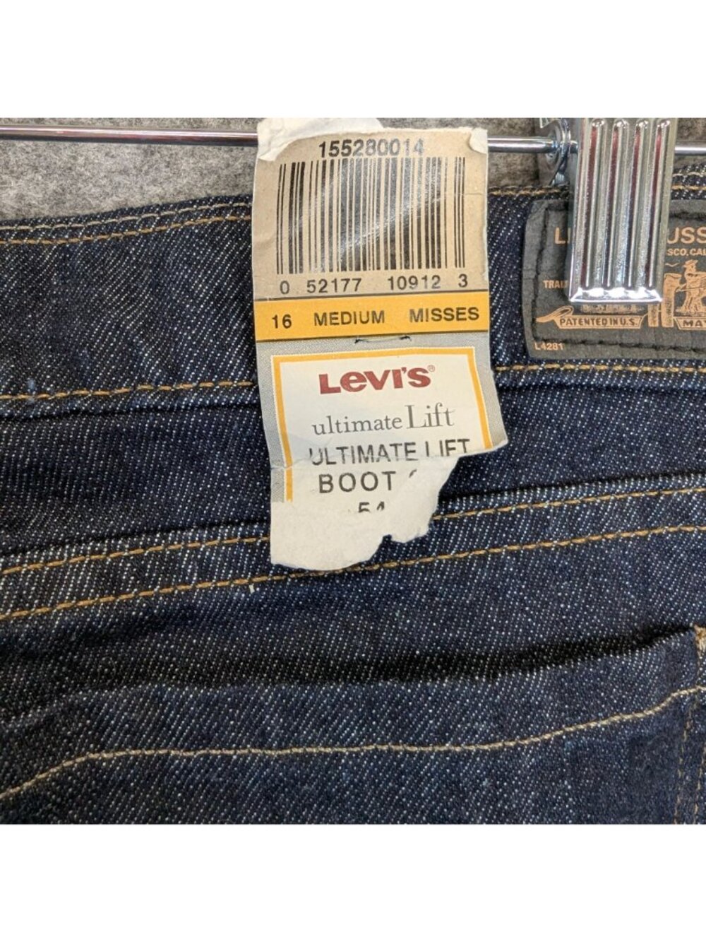 Levis 544 Womens Misses 16 Jeans VTG Ultimate Lift Boot Cut Medium Dark Wash NWT - Picture 7 of 8